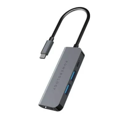 Adapter 4 In 1 Usb-C Hub With Hdmi & Usb 3.0 Powerology
